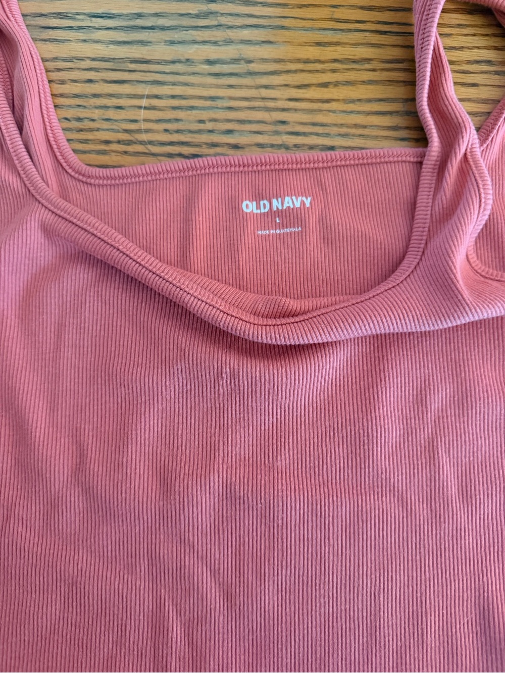 Women’s Old Navy Ribbed Tank Top - Black & Pink - Picture 6 of 6